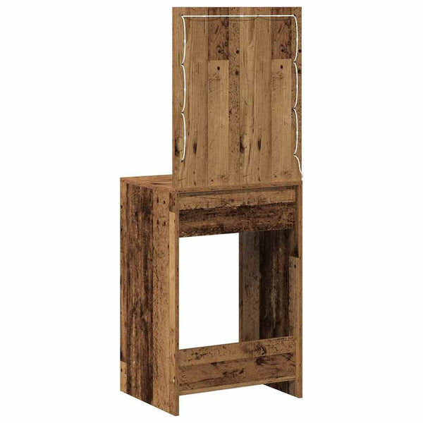 Schminktisch mit Spiegel Altholz 50x41x135cm
