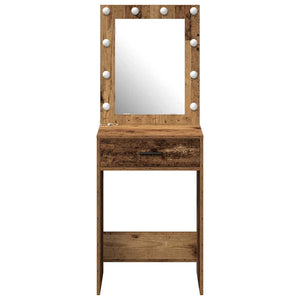 Schminktisch mit Spiegel Altholz 50x41x135cm