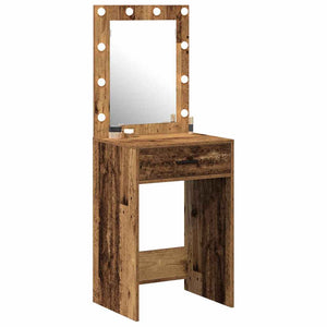 Schminktisch mit Spiegel Altholz 50x41x135cm
