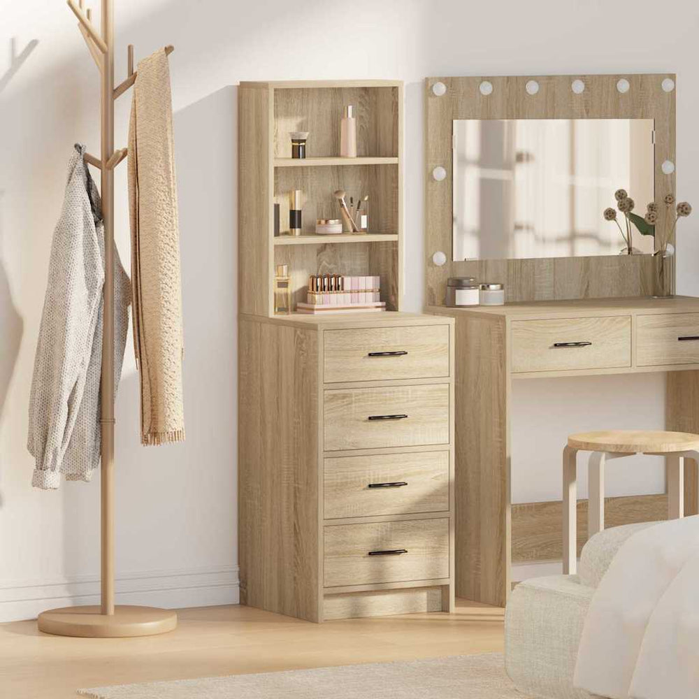 vidaXL Sideboard Sonoma Oak 40 x 41 x 135 cm Engineered Wood