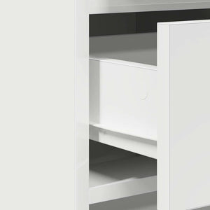 Weißes Sideboard mit Schubladen, 40x75 cm