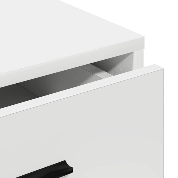 Weißes Sideboard mit Schubladen, 40x75 cm