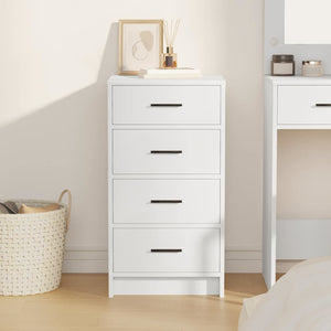 Weißes Sideboard mit Schubladen, 40x75 cm