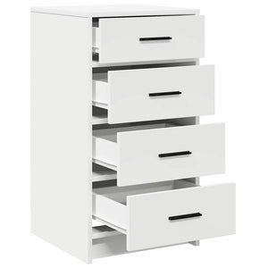 Weißes Sideboard mit Schubladen, 40x75 cm