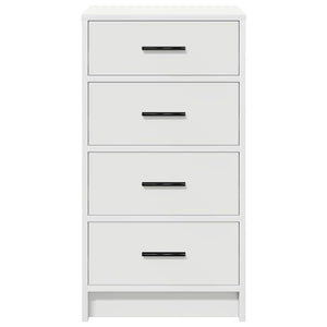 Weißes Sideboard mit Schubladen, 40x75 cm