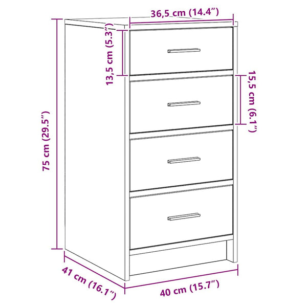 Sideboard Räuchereiche 40x41x75cm