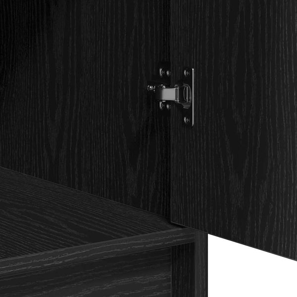 Schwarzes Sideboard Eichen-Optik 40x75cm