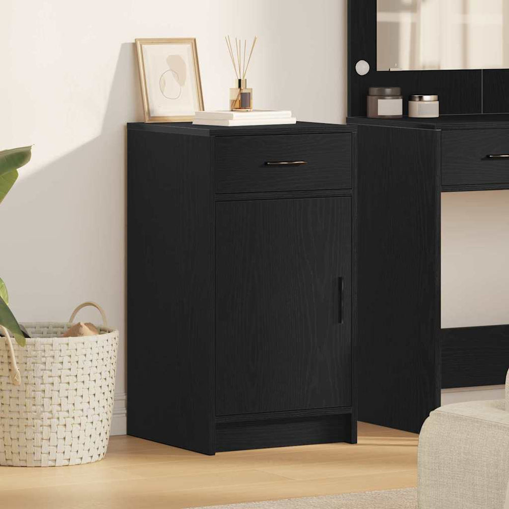 Schwarzes Sideboard Eichen-Optik 40x75cm