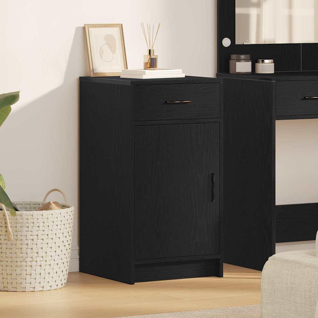 Schwarzes Sideboard Eichen-Optik 40x75cm
