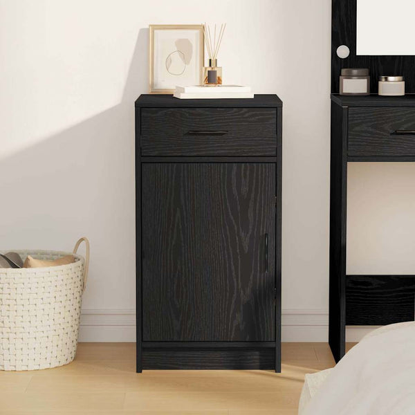 Schwarzes Sideboard Eichen-Optik 40x75cm