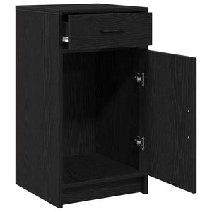 Schwarzes Sideboard Eichen-Optik 40x75cm
