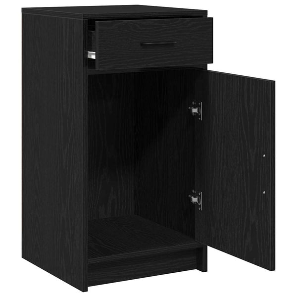 Schwarzes Sideboard Eichen-Optik 40x75cm