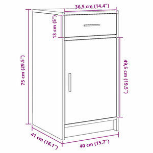 Sideboard Graues Sonoma 40x40,5x75cm