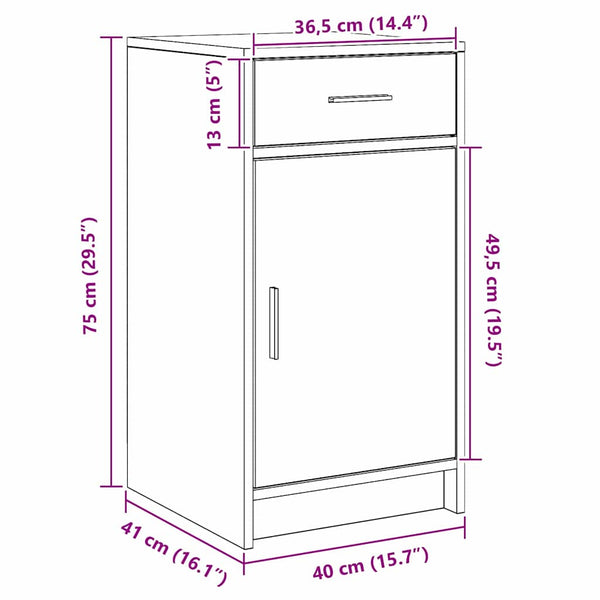 Sideboard Altholz 40x40,5x75 cm