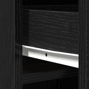 Highboard Schwarz Eichenoptik 135cm