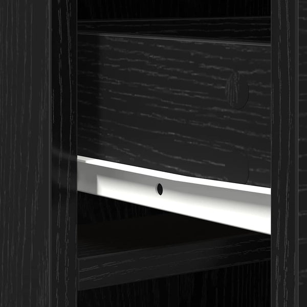 Highboard Schwarz Eichenoptik 135cm