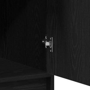 Highboard Schwarz Eichenoptik 135cm