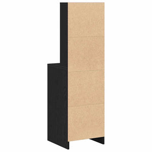 Highboard Schwarz Eichenoptik 135cm