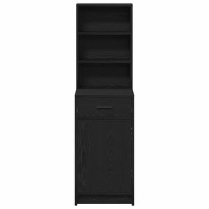 Highboard Schwarz Eichenoptik 135cm