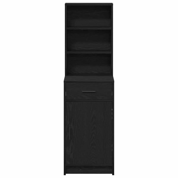 Highboard Schwarz Eichenoptik 135cm