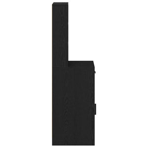 Highboard Schwarz Eichenoptik 135cm