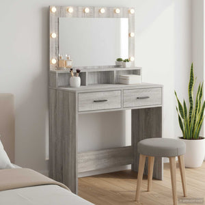 Schminktisch Grau Sonoma 79x41x135cm