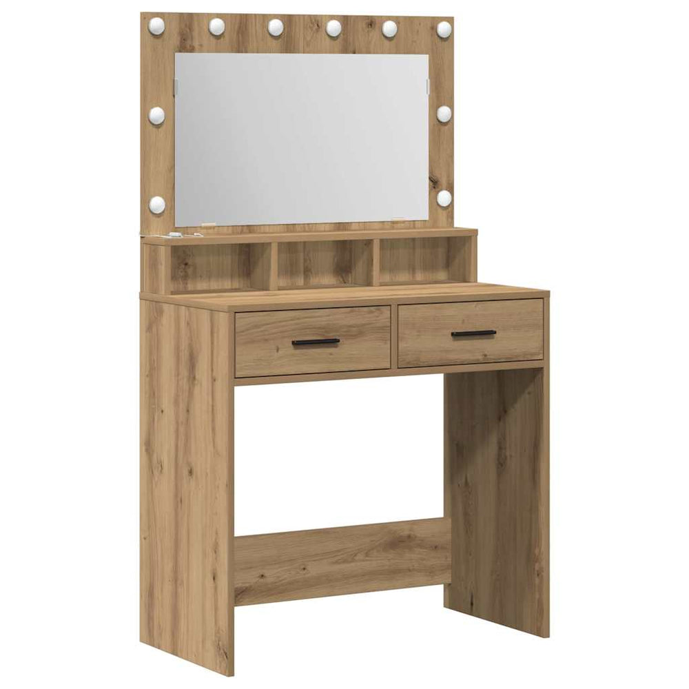 Schminktisch Artisan Eiche mit LED-Beleuchtung