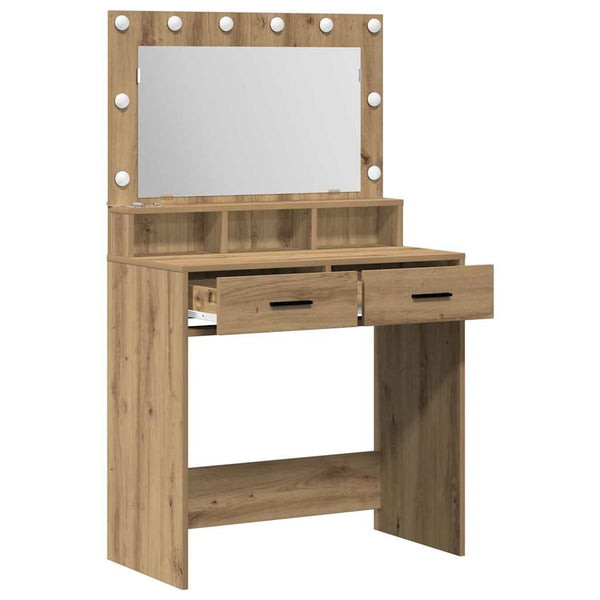 Schminktisch Artisan Eiche mit LED-Beleuchtung