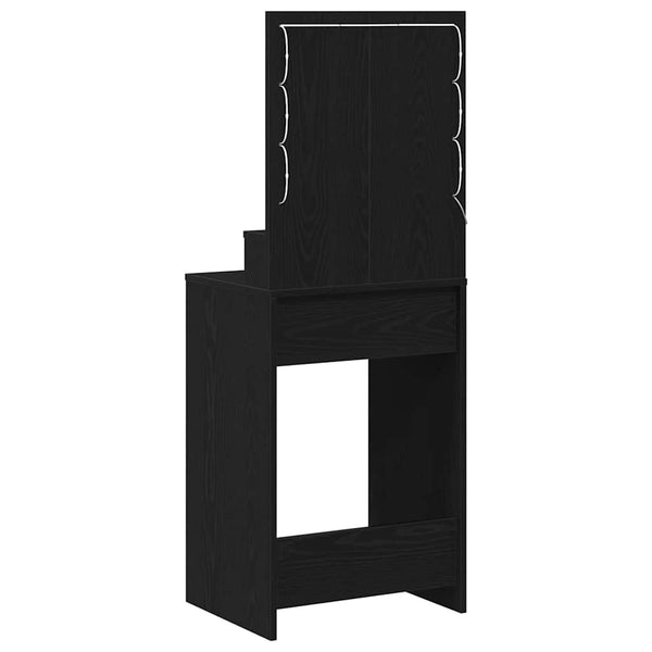 Schminktisch mit Regal Schwarz Eiche