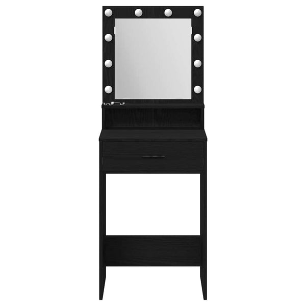 Schminktisch mit Regal Schwarz Eiche