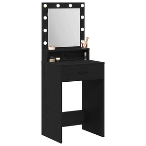 Schminktisch mit Regal Schwarz Eiche