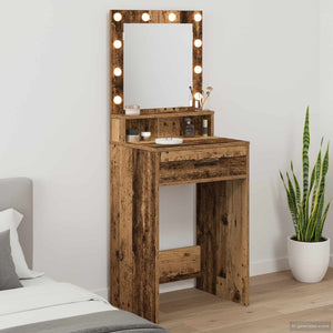 vidaXL Coiffeuse avec étagère Bois de récupération 50 x 41 x 135 cm Bois d'ingénierie