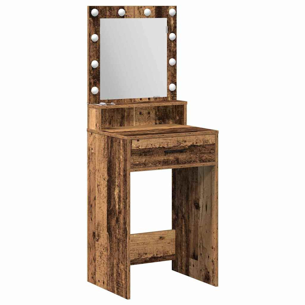 Schminktisch mit Regal Altholz