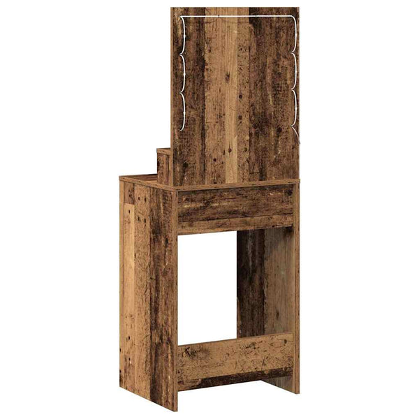 vidaXL Coiffeuse avec étagère Bois de récupération 50 x 41 x 135 cm Bois d'ingénierie