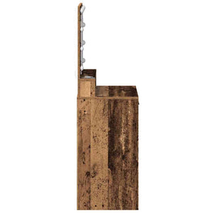 vidaXL Coiffeuse avec étagère Bois de récupération 50 x 41 x 135 cm Bois d'ingénierie