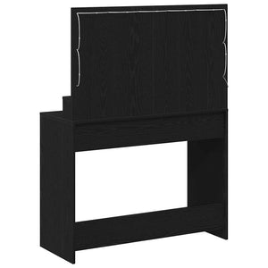 Schminktisch mit Regal Schwarz Eichen-Optik