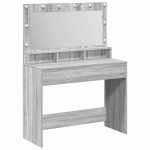 Schminktisch Grau Sonoma 100 cm mit Spiegel