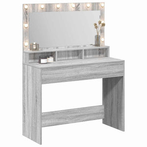 Schminktisch Grau Sonoma 100 cm mit Spiegel