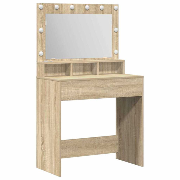 vidaXL Coiffeuse chêne Sonoma 75,5 x 41 x 135 cm Bois d'ingénierie