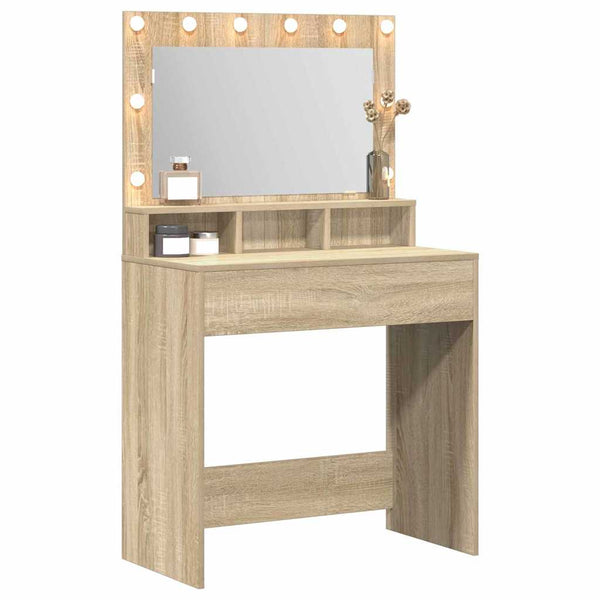 vidaXL Coiffeuse chêne Sonoma 75,5 x 41 x 135 cm Bois d'ingénierie