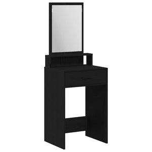 Schminktisch mit Regal, Schwarz Eiche