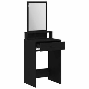 Schminktisch mit Regal, Schwarz Eiche