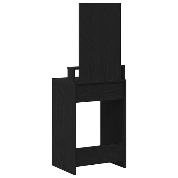 Schminktisch mit Regal, Schwarz Eiche