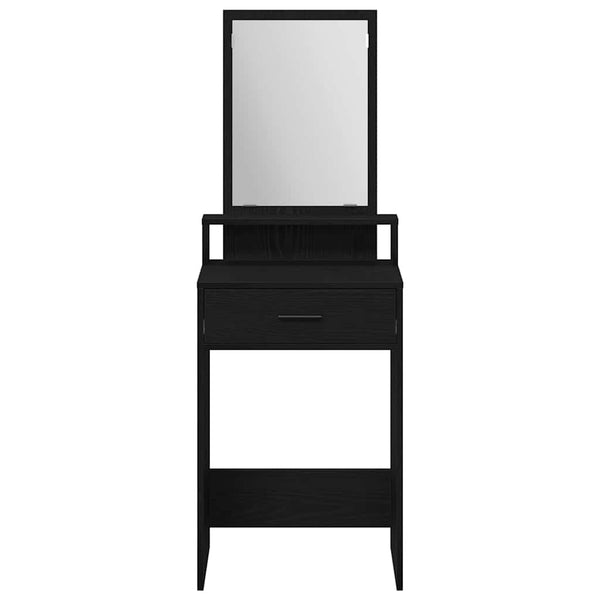Schminktisch mit Regal, Schwarz Eiche