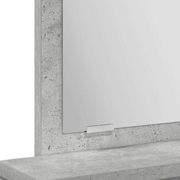 Schminktisch Beton Grau mit Spiegel