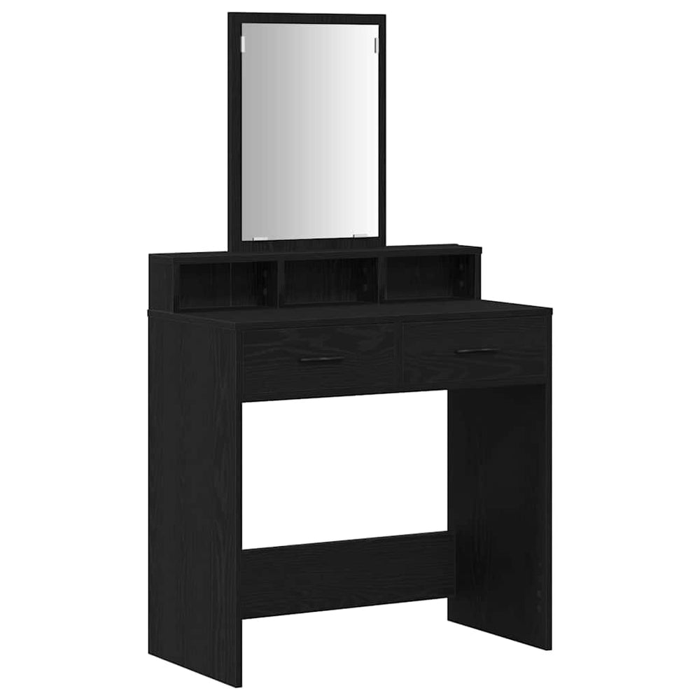 Schminktisch mit Regal Schwarz Eiche