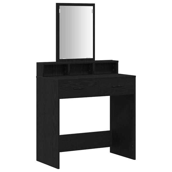 Schminktisch mit Regal Schwarz Eiche