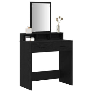Schminktisch mit Regal Schwarz Eiche