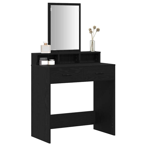 Schminktisch mit Regal Schwarz Eiche