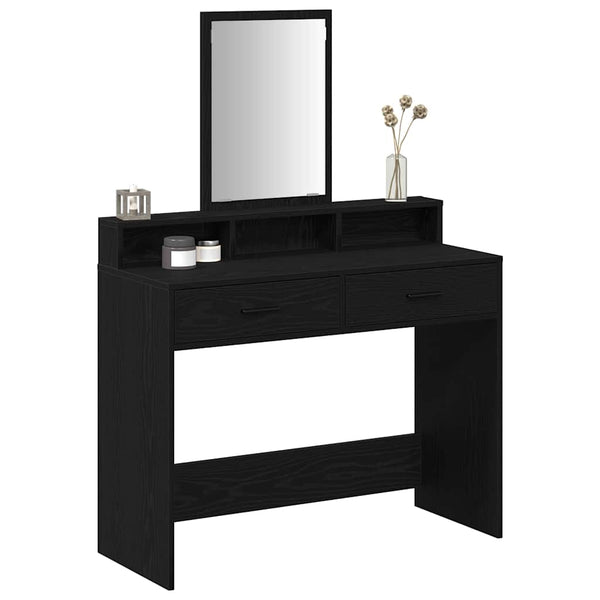 Schminktisch mit Regal Schwarz Eiche